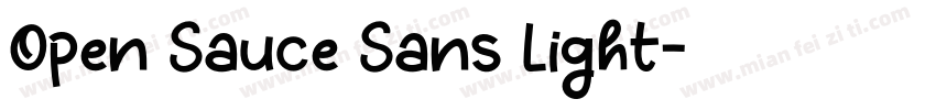 Open Sauce Sans Light字体转换